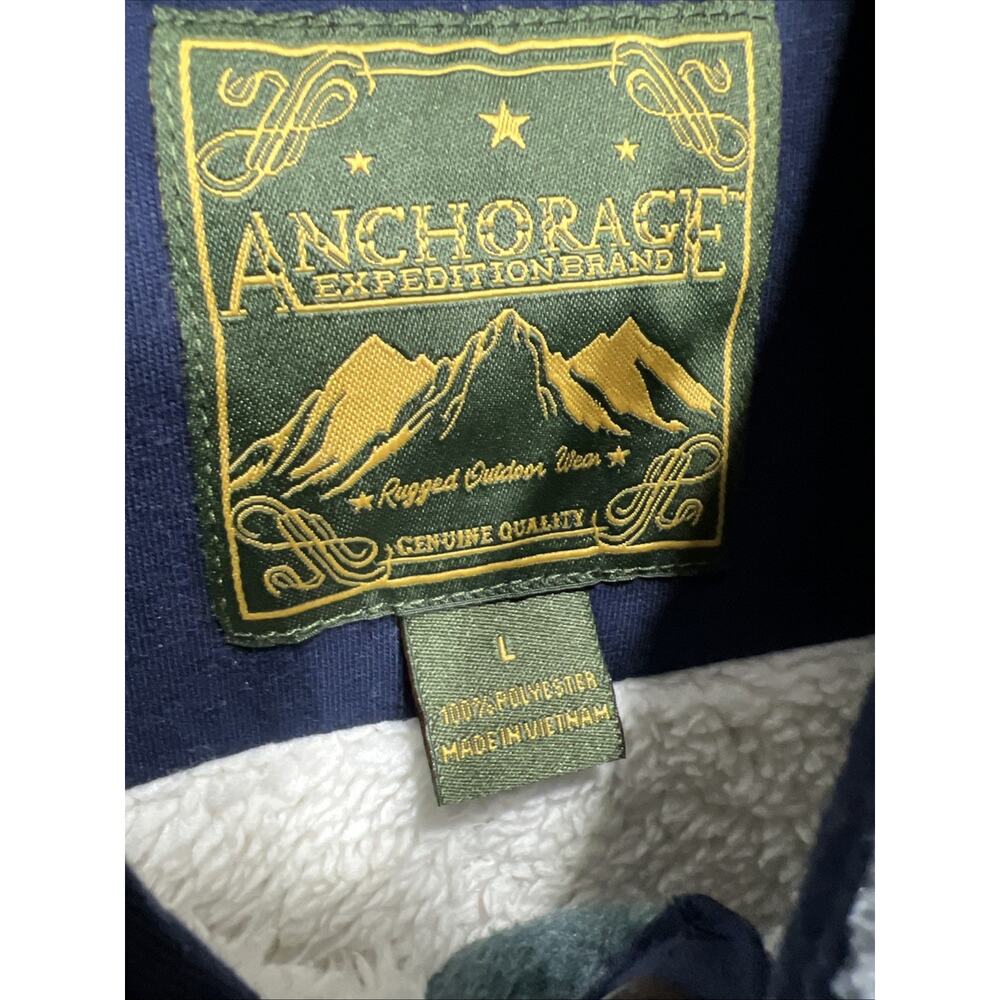 Ancorage Expiditon Brand Heavyweight Fleece Shirt Sherpa Green Mens Size L - Picture 6 of 9